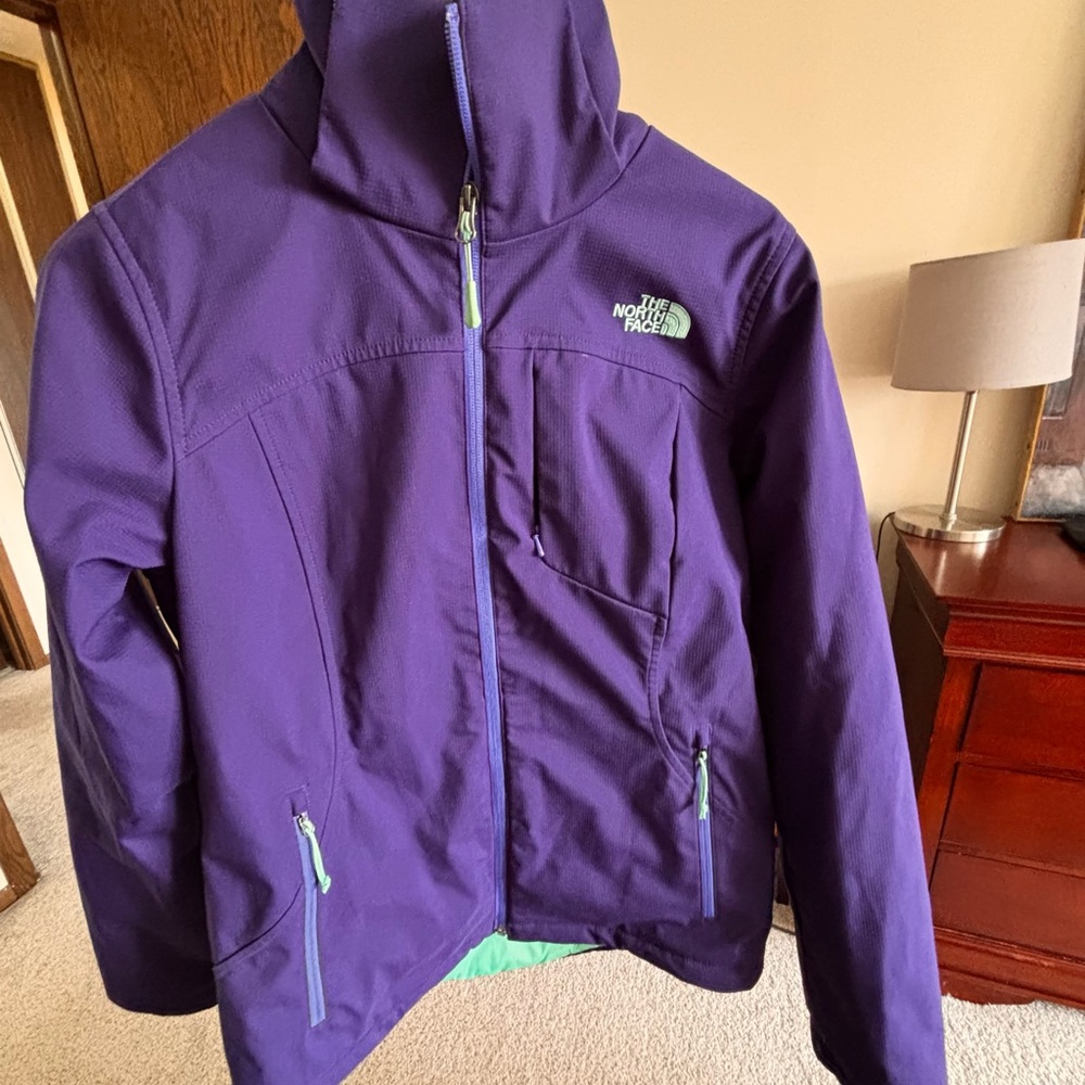 The North Face Deep Purple Jacket with Mint Accents